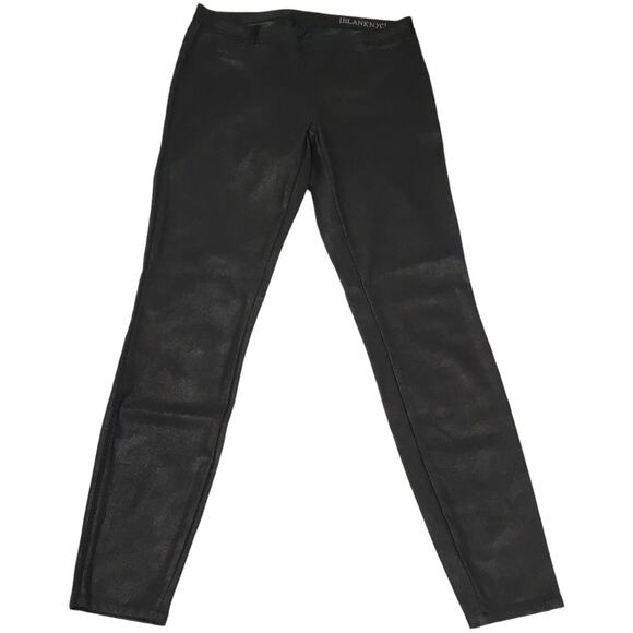 BlankNYC Leggings Happy Hour Black Texture Faux Leather Pull On Pants Women's 27 - Picture 1 of 16